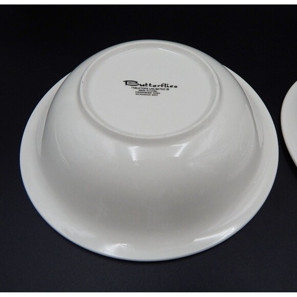 Tabletops Unlimited Butterflies 8-1/2 Inch Soup Pasta Salad Bowl Set of 2 - Picture 7 of 10